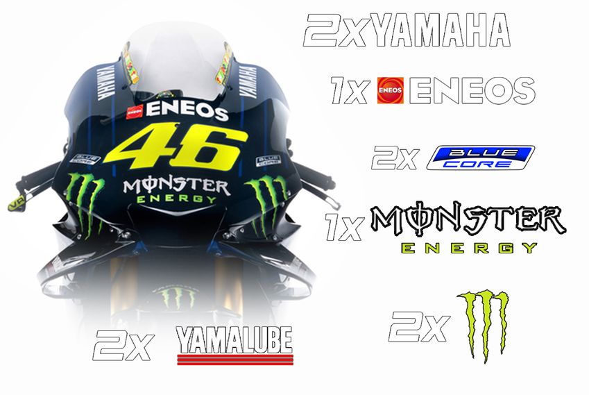 Kit Adesivi Yamaha M1 MotoGP - Team Factory 2019